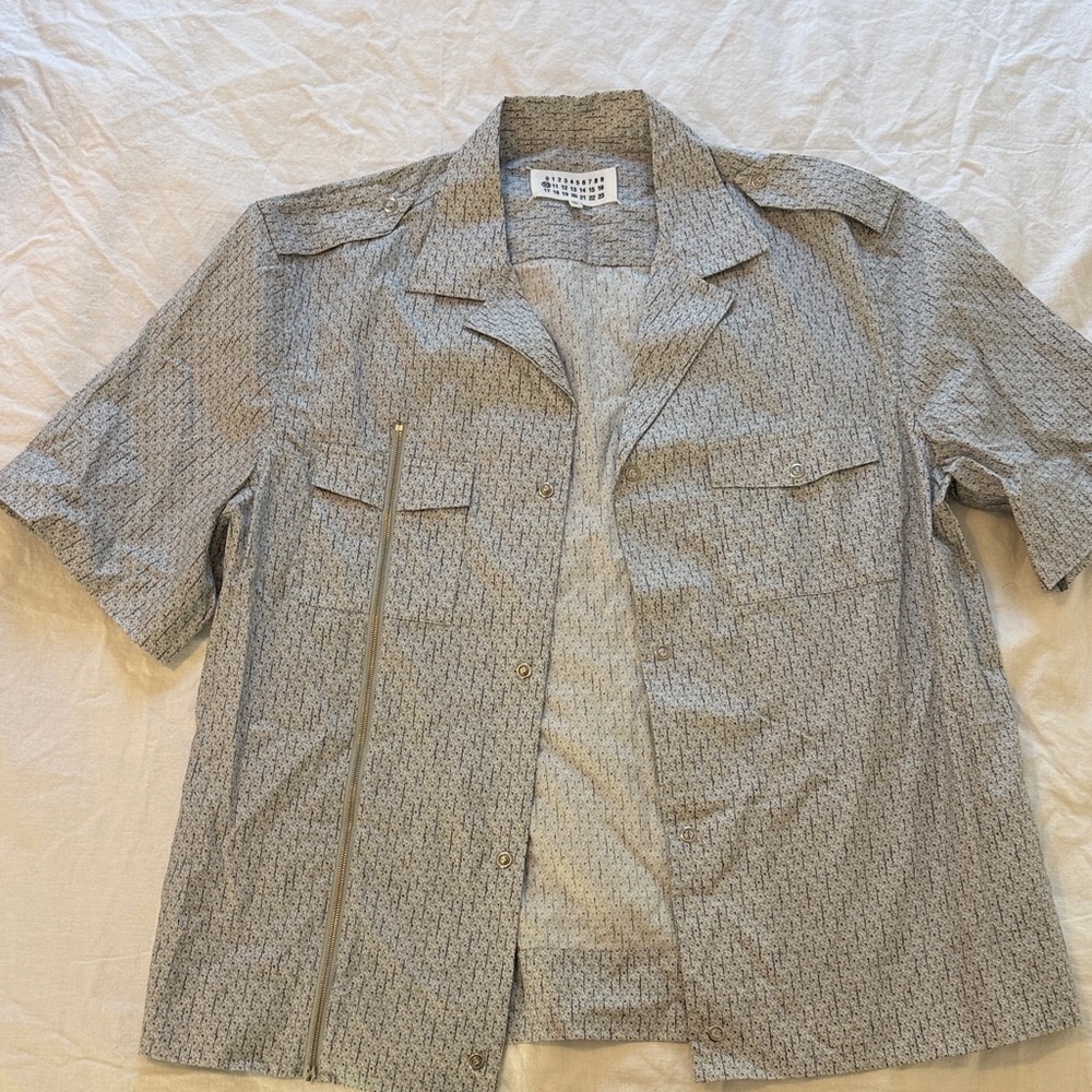 Maison Martin Margiela Gray Patterned Shirt Jacket